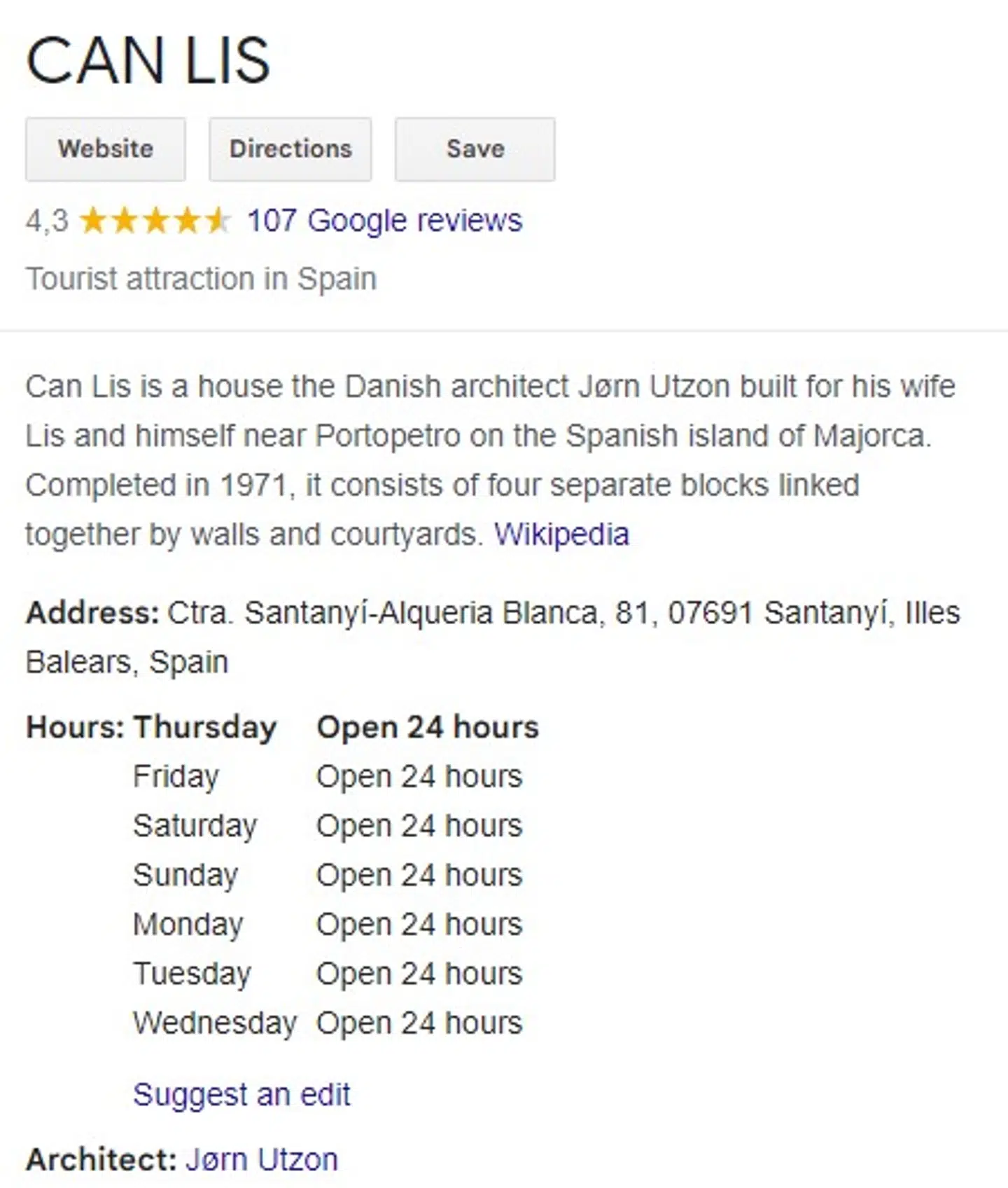 Beskrivelsen fra Google.