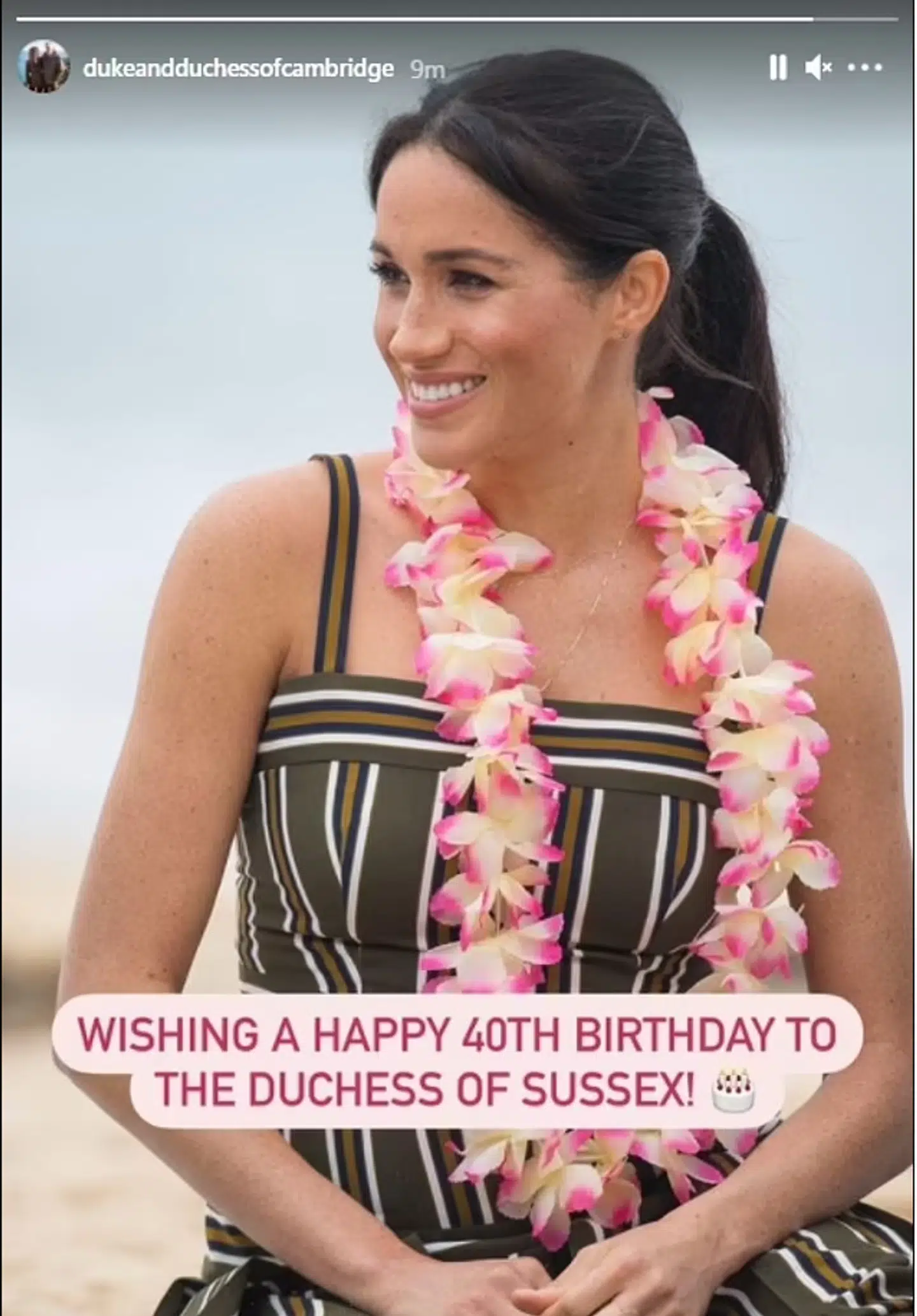 Fødselsdagshilsen fra Kate og William.