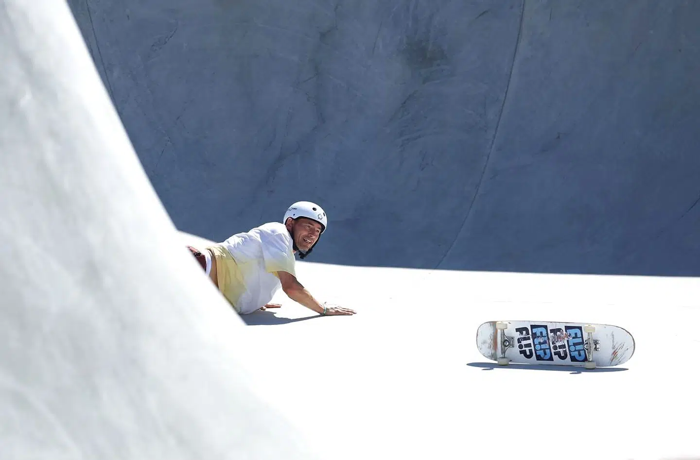 Tokyo 2020 Olympics - Skateboarding - Men's Park - Preliminary Round - Ariake Urban Sports Park - Tokyo, Japan - August 5, 2021. Rune Glifberg of Denmark looks on REUTERS/Mike Blake