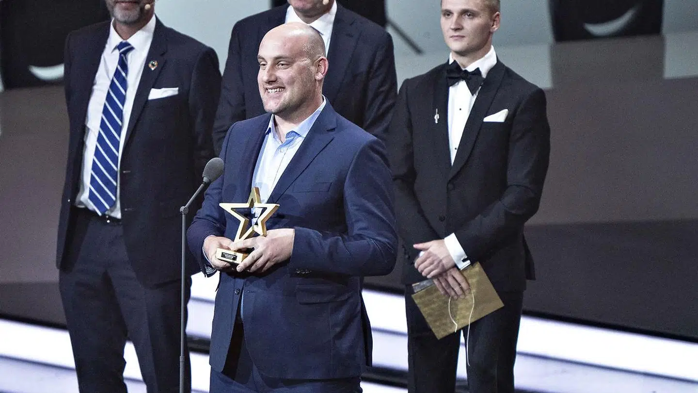 Casper Jørgensen vandt trænerprisen ved Sports-Galla i januar 2020.