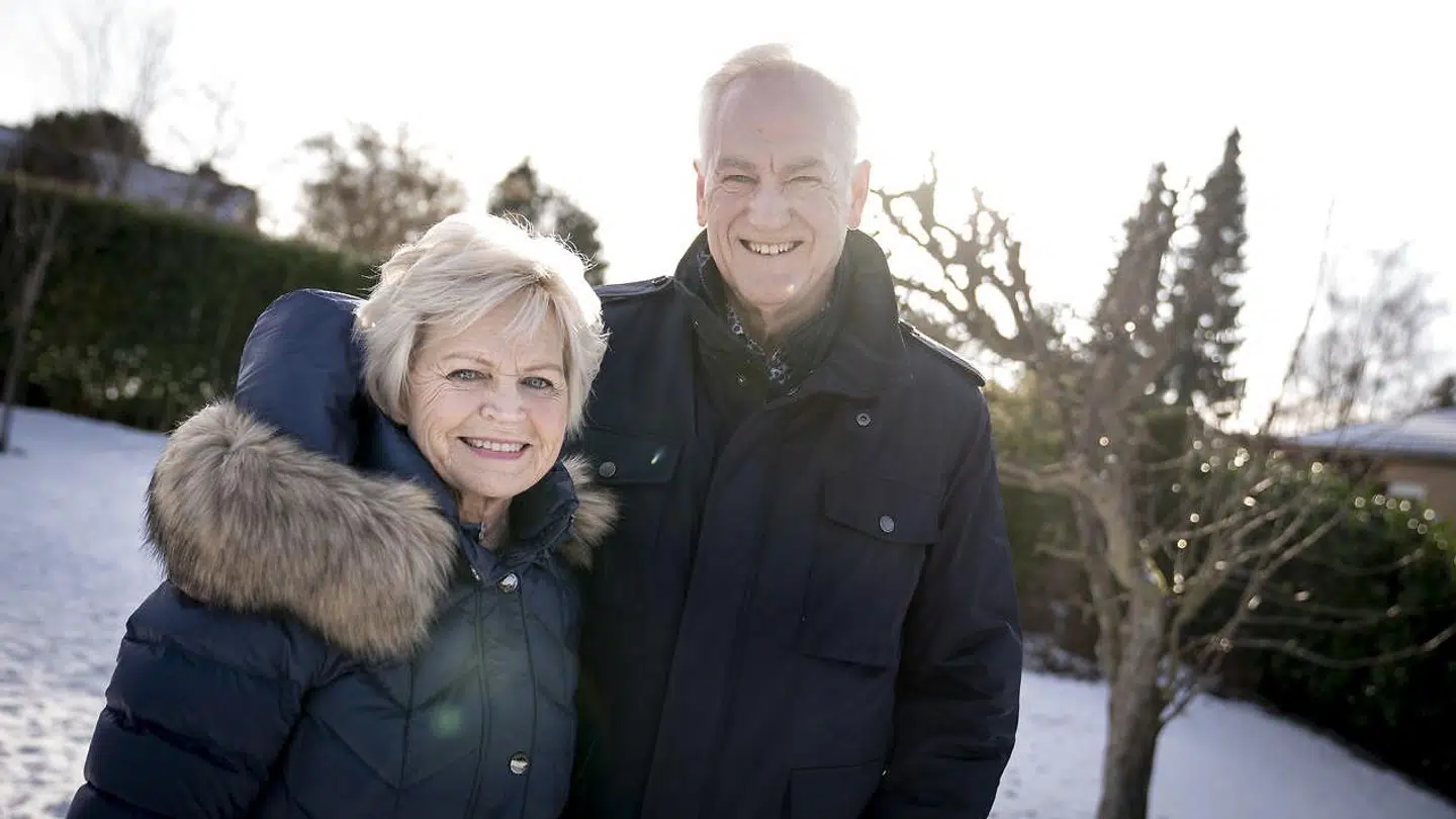 Komponist, sanger og musiker Keld Heick og hans kone Hilda, i Vedbæk.