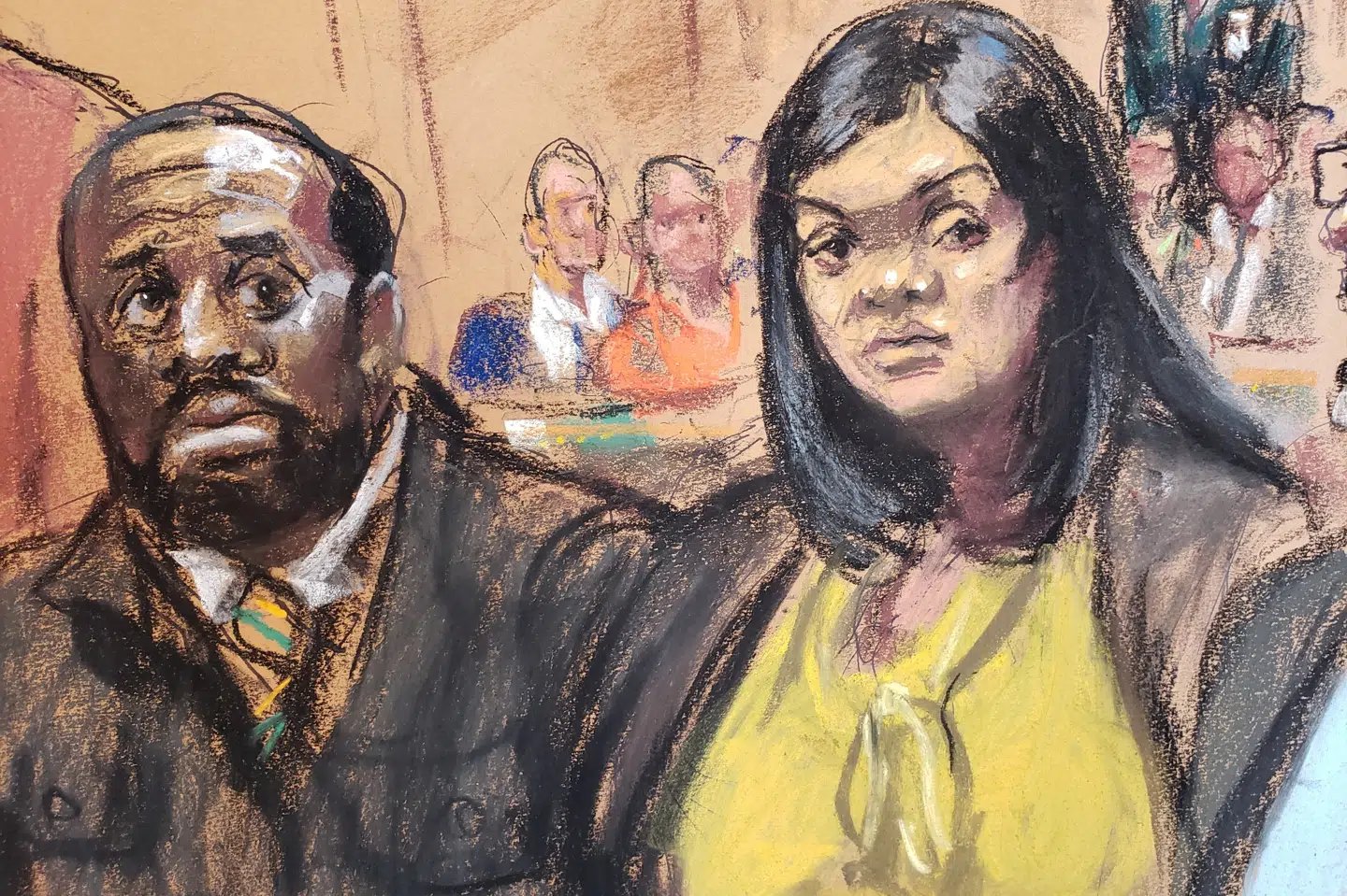 Michael Thomas og Tova Noel undgår fængselsstraf for pligtforsømmelse på jobbet, mens de havde til opgave at passe på Jeffrey Epstein. (Arkivfoto) Jane Rosenberg/Reuters