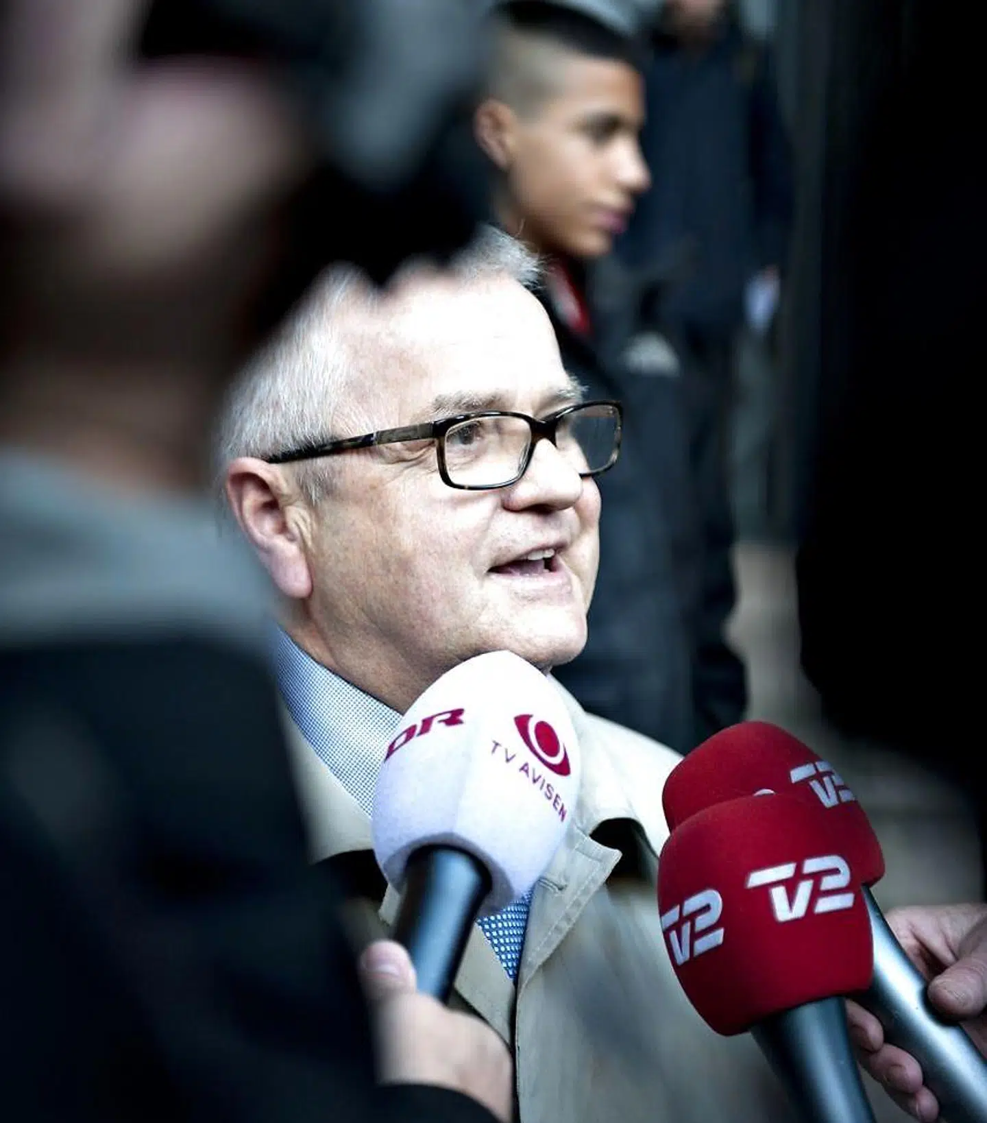 Advokat Anders Hvass var forsvarer for spindoktor Jacob Winther i forbindelse med lækagesagen. Her foran byretten 21. oktober 2010.
