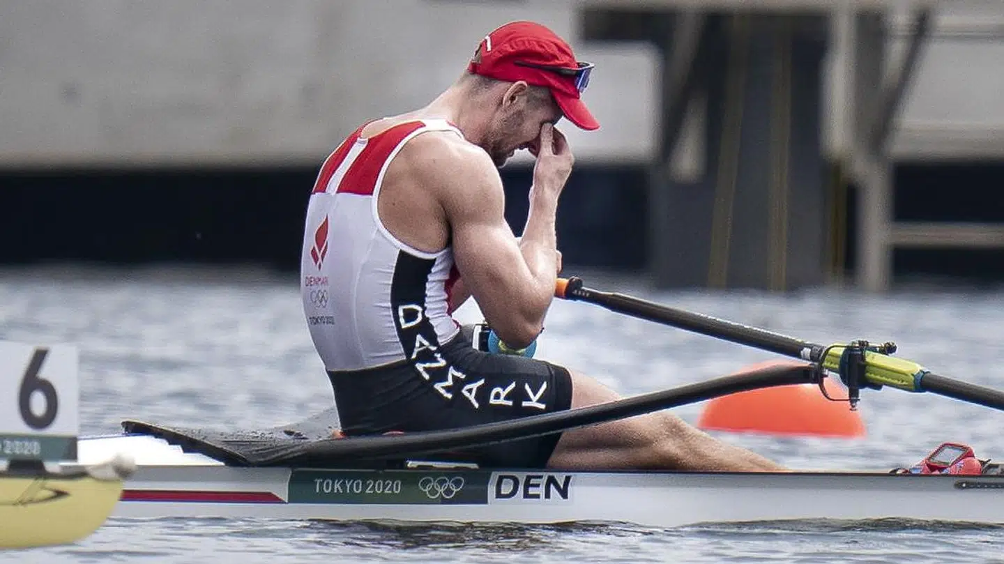 Sverri Nielsen i singlesculler finale til OL i Tokyo, fredag den 30. juli 2021.