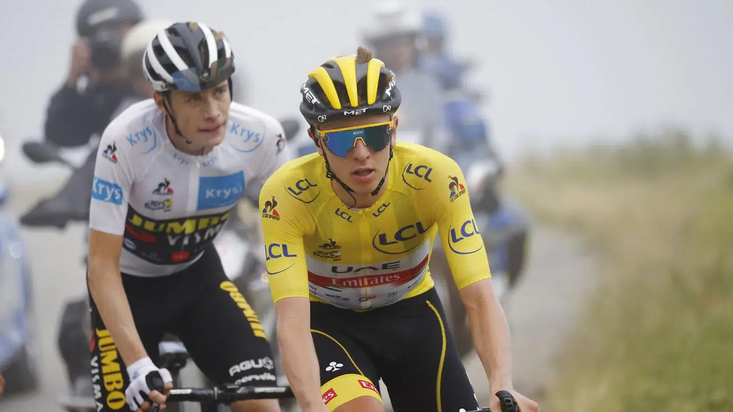 Jonas Vingegaard og Tadej Pogacar. De stærkeste klatrere i årets Tour de France.