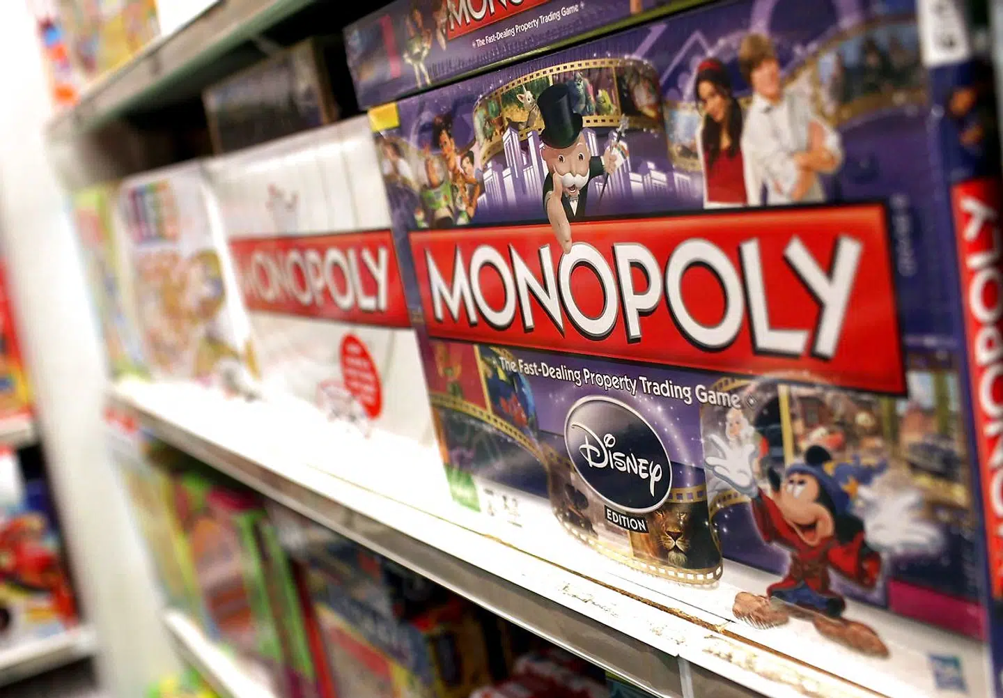 Hasbro står blandt andet bag Monopoly-spillene. (Photo by SPENCER PLATT / GETTY IMAGES NORTH AMERICA / AFP)