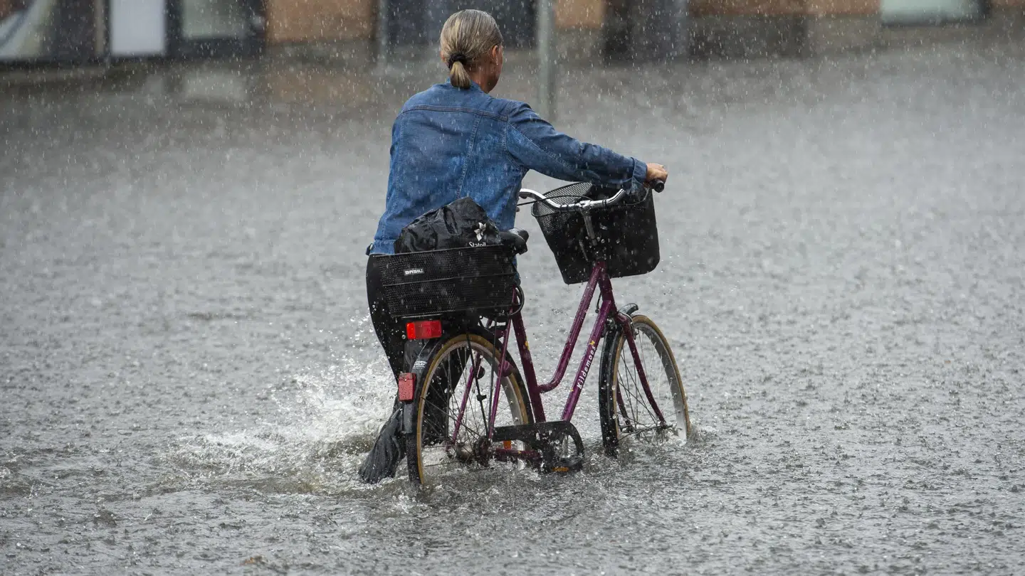 Kalundborg blev mandag ramt af et dobbelt skybrud. Foto: Byrd/Jokum Tord Larsen.