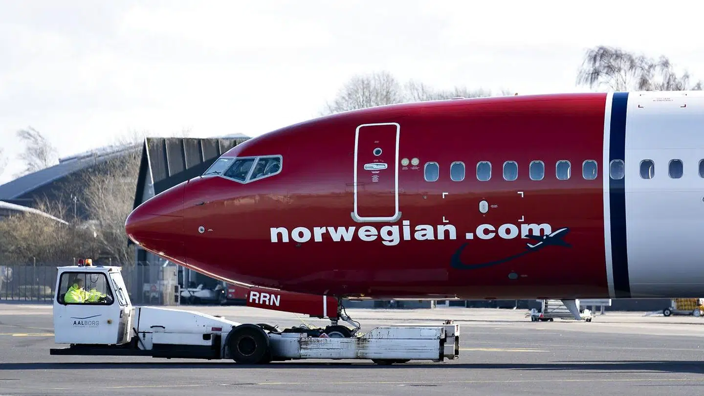 Et Norwegian fly i Aalborg Lufthavn , mandag den 16. marts 2020.
