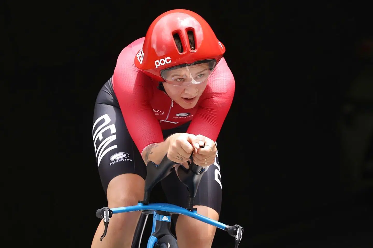 Tokyo 2020 Olympics - Cycling - Road - Women's Individual Time Trial - Final - Fuji International Speedway - Shizuoka, Japan - July 28, 2021. Emma Norsgaard of Denmark in action. REUTERS/Christian Hartmann
