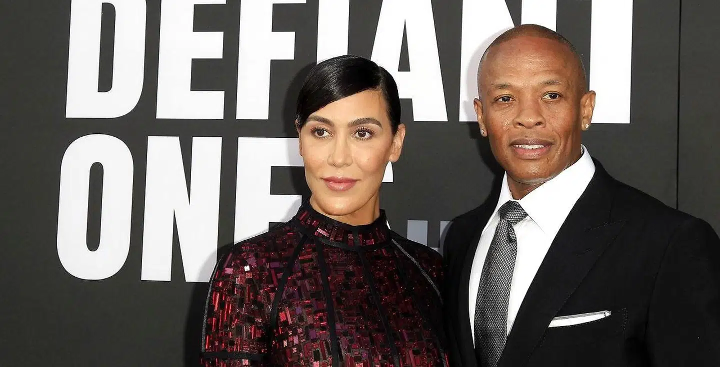 Dr. Dre sammen med sin nu ekskone Nicole Young tilbage i juni 2017.