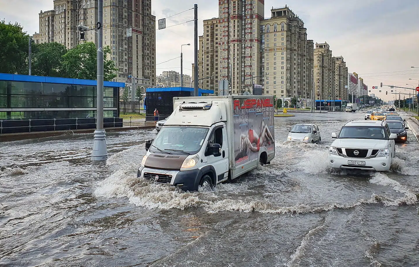 For omtrent måned siden var det Moskva, der kæmpede med voldsomt nedbør.