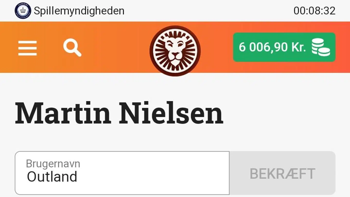 Martin Havral Nielsen har 6000 kroner stående på sin spilkonto på LeoVegas. Penge han kæmper for at få udbetalt. Foto: Privat