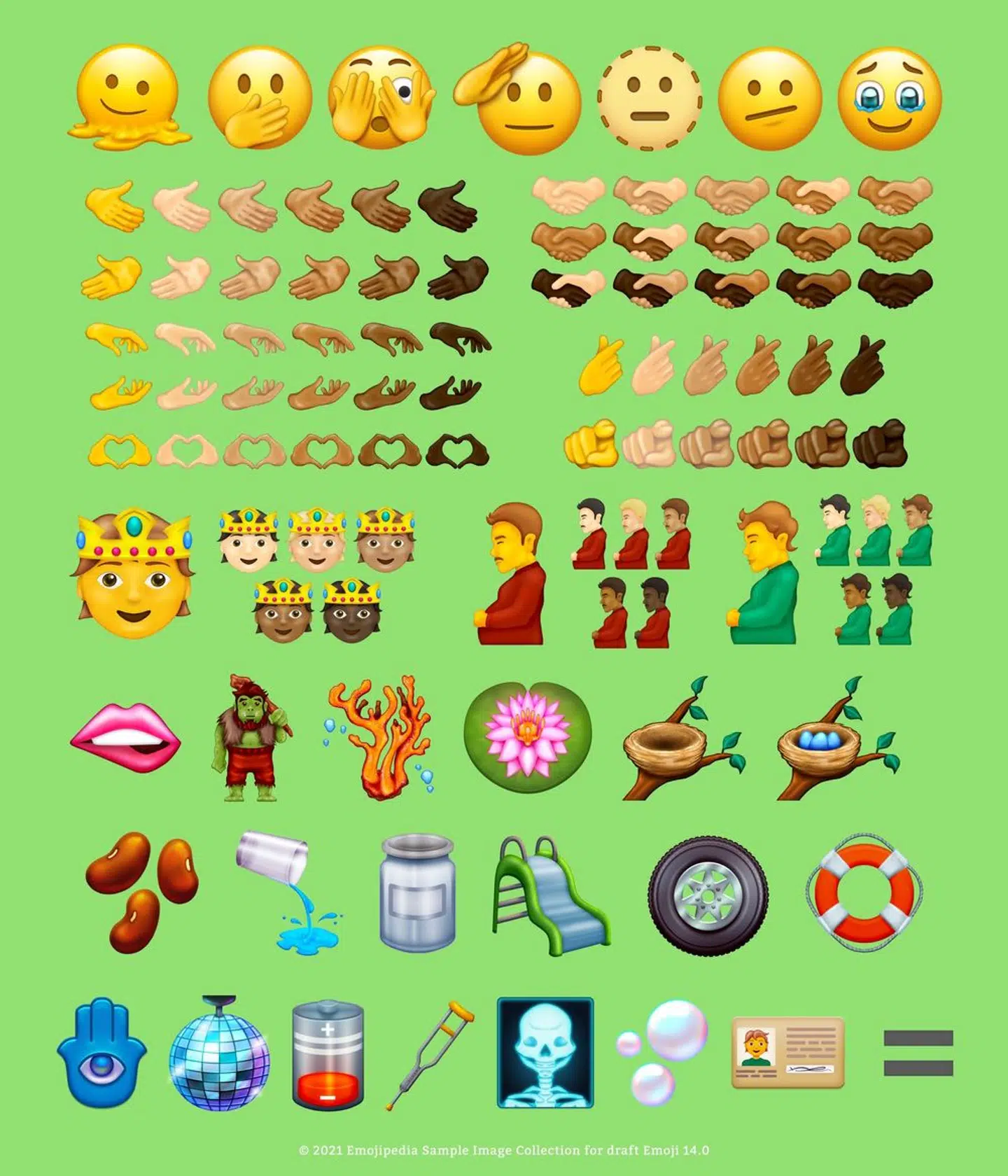 Her kan du se de kommende emojis, som dog stadig er kladder.