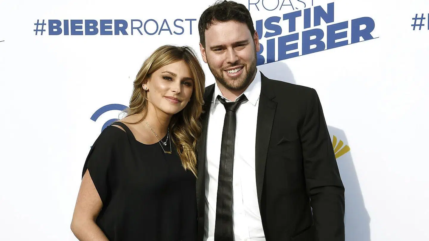 Scooter Braun og hans kommende ekshustru, Yael Cohen.