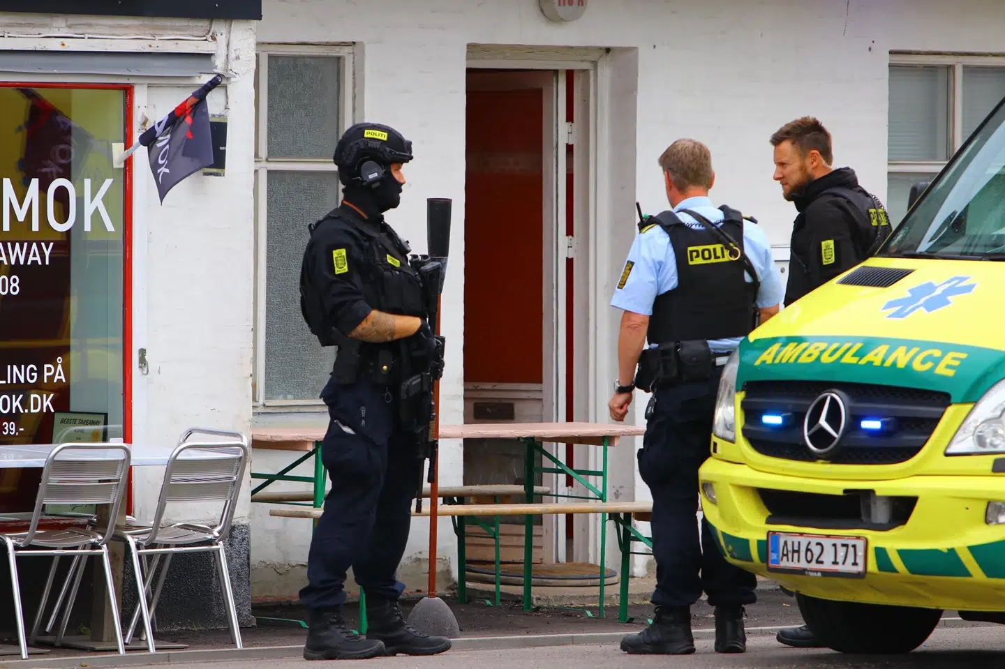 Her ses billeder af politeit ved adressen i Køge, hvor Nicoine Pedersen blev fundet død 14. juli 2020. Presse-Fotos.dk/Ritzau Scanpix