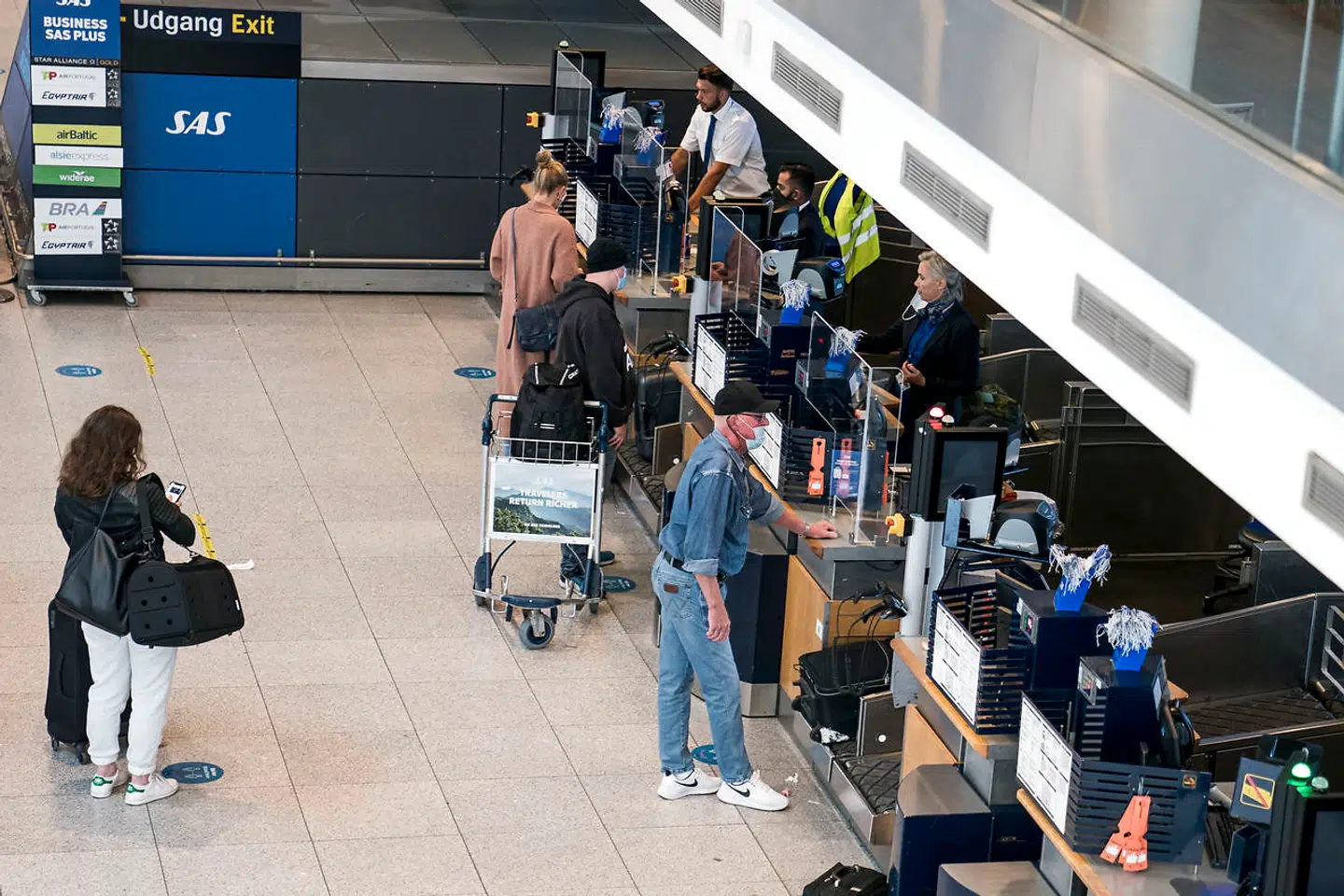 (ARKIV) Rejsende er tilbage i Københavns Lufthavn 15. juni 2020.