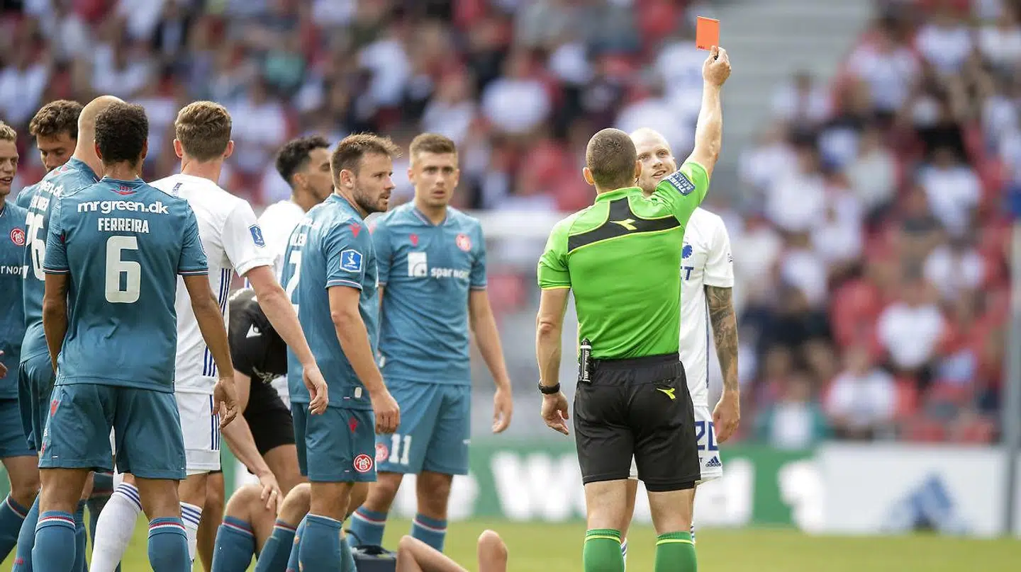 Boilesen fik direkte rødt i søndagens kamp mod AaB.