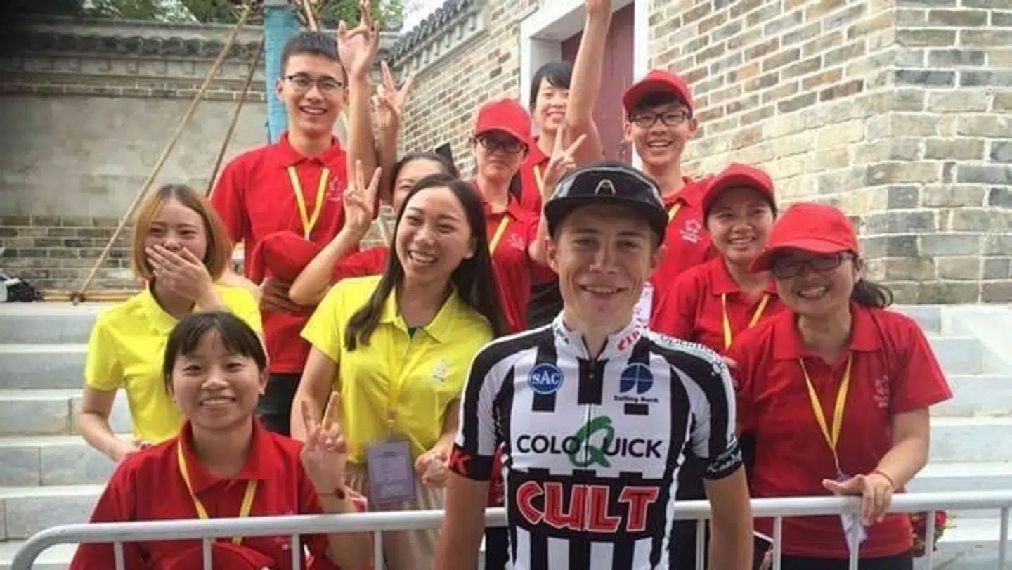 Jonas Vingegaard ved Tour of China i 2016, hvor han endte på en samlet andenplads.
