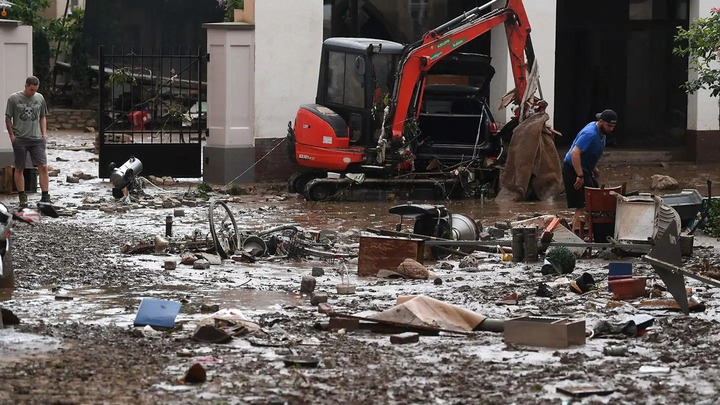 Oversvømmelserne har smadret store dele af flere tyske byer, og et kæmpe oprydningsarbejde skal sættes i gang.