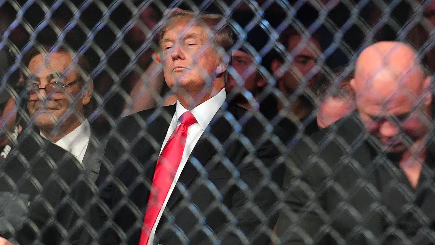 Donald Trump stjal en stor del af opmærksomheden, da han var på plads ved MMA-braget i Las Vegas.