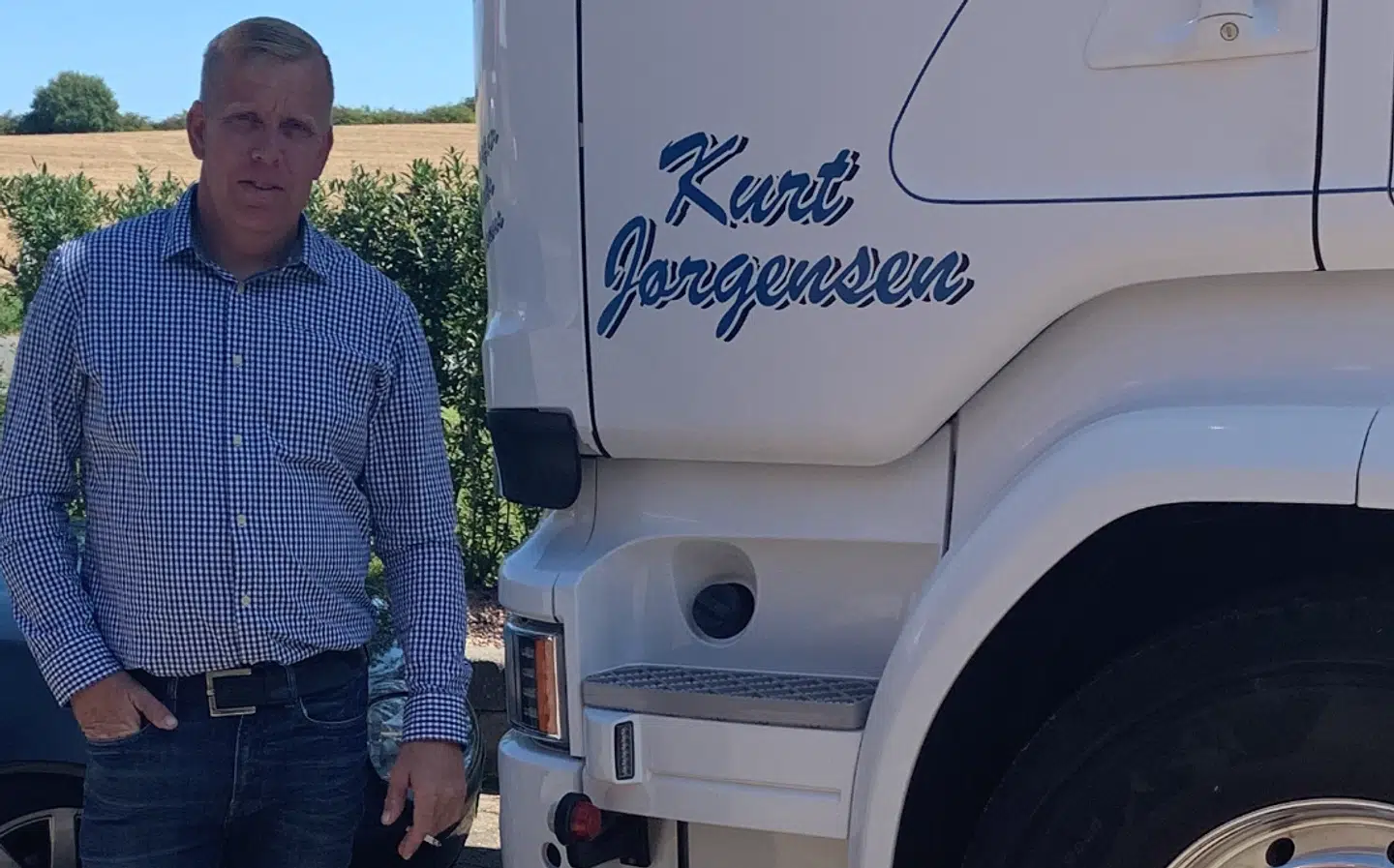 Vognmand Kurt Jørgensen og hans kolleger er trætte af østeuropæiske dieseltyve.