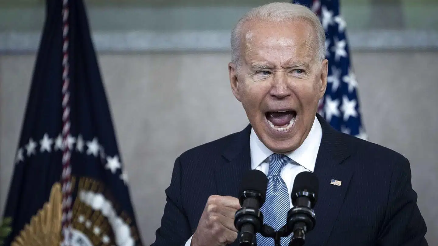 Joe Biden var aggressiv i sin retorik i sin tale.