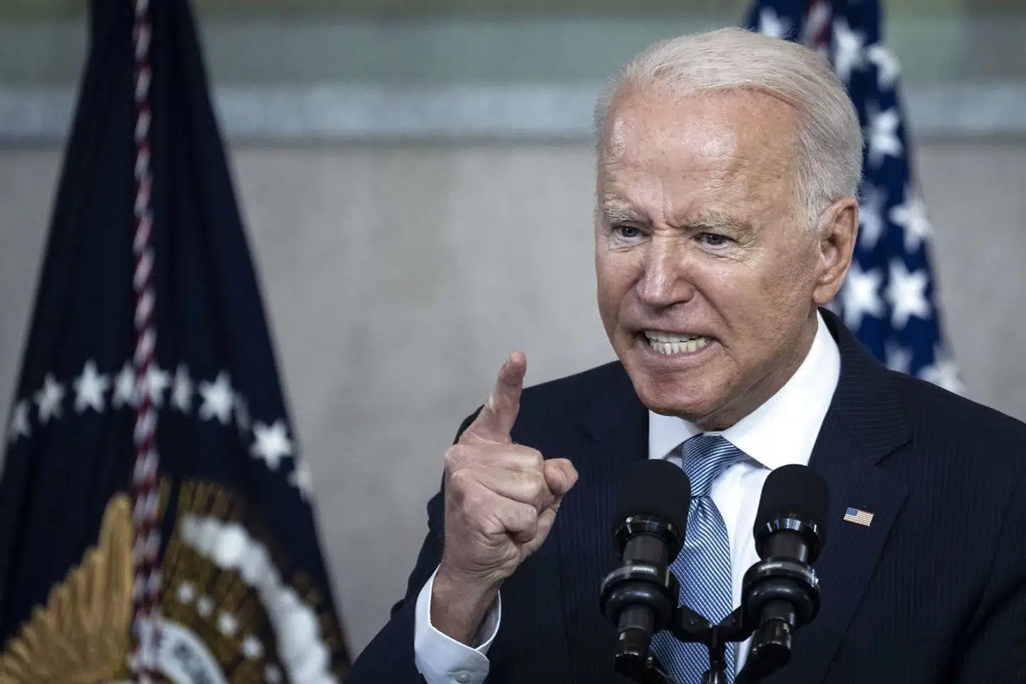 En ophidset Joe Biden.