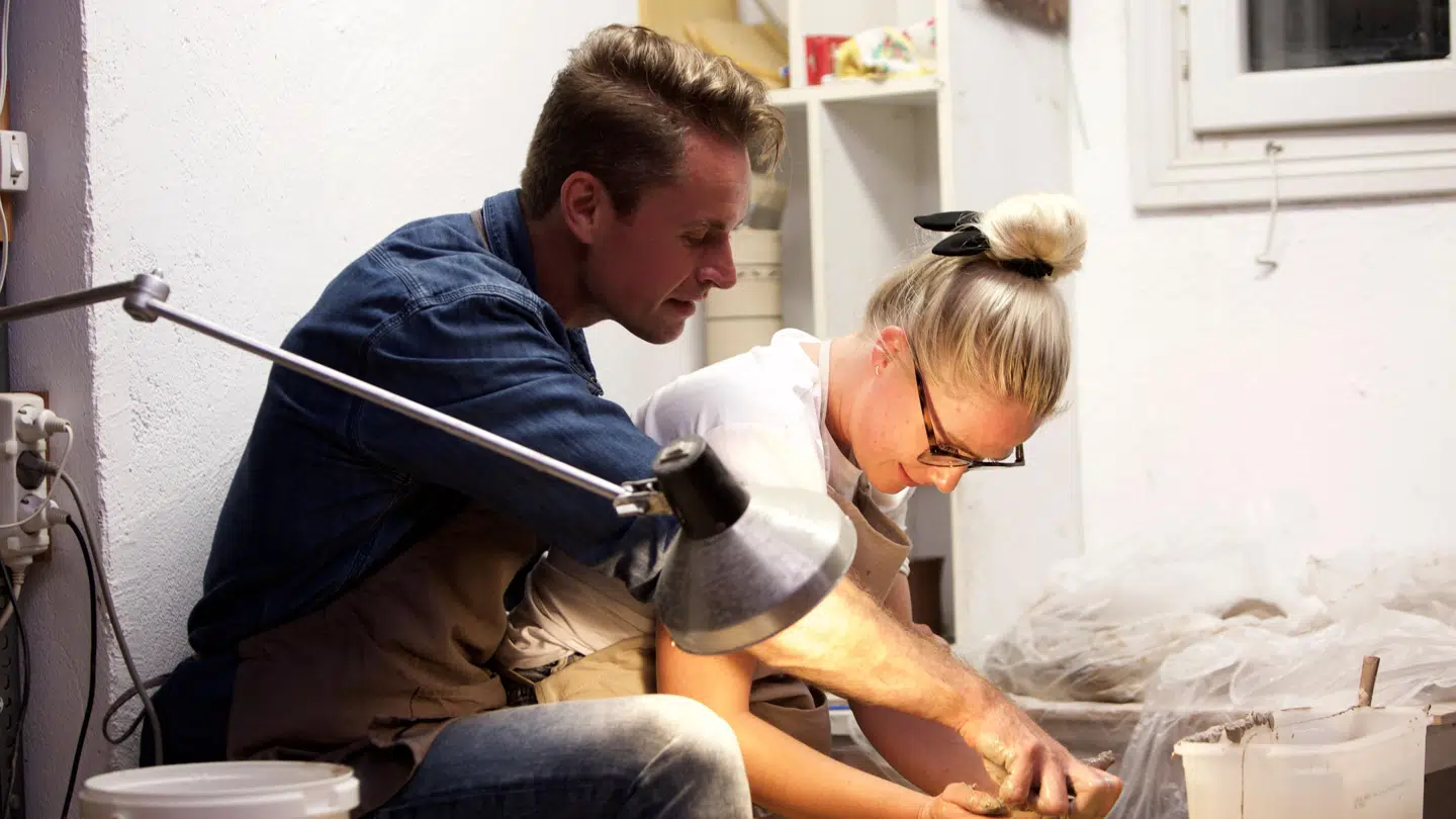 Casper og Stine på date undervejs i programmet. Foto: Lotta Lemche/TV2.