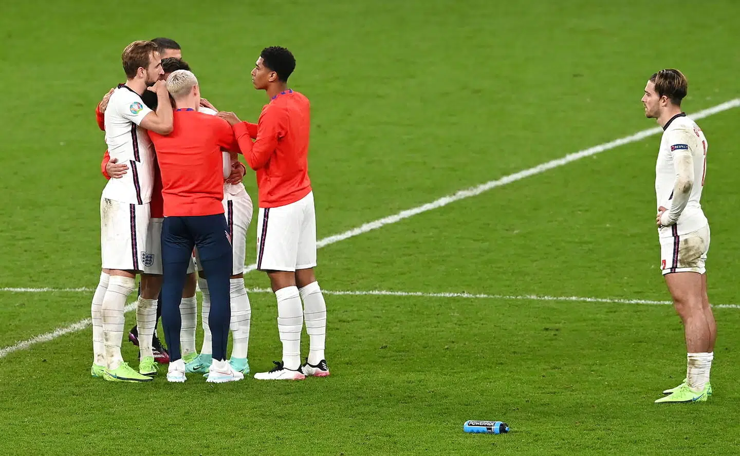 Knuste spillere fra England.