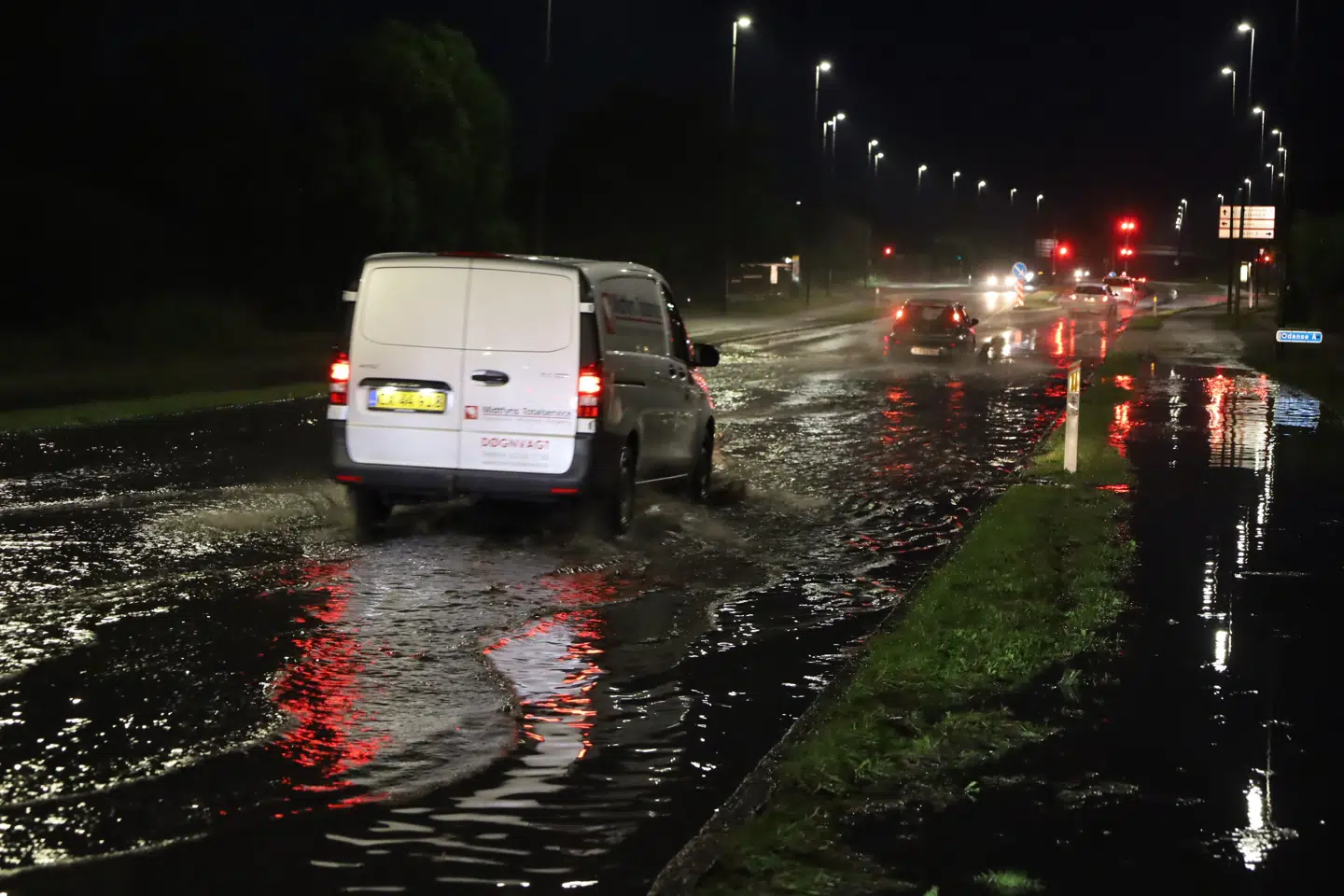Skybruddet ramte Odense og det meste af det nordøstfynske område. Lokalt er der ifølge DMI faldet 100 millimeter regn – eller endnu mere. Normalen for hele juli måned er under 70 millimeter.Foto: Byrd