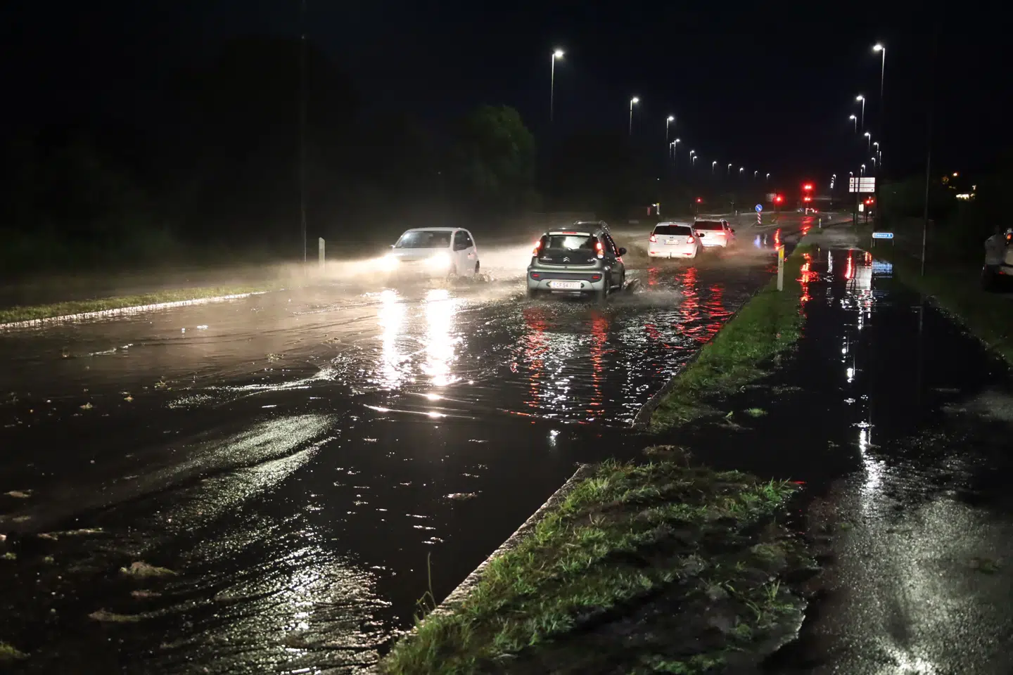 Normalen for nedbør i hele juli måned er knap 70 mm. Torsdag eftermiddag og aften faldt der på det nordøstlige Fyn op til og nogle steder mere 100 millimeter.Foto: Byrd