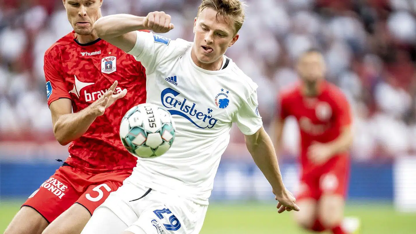 Mikkel Kaufmann i aktion for FCK.