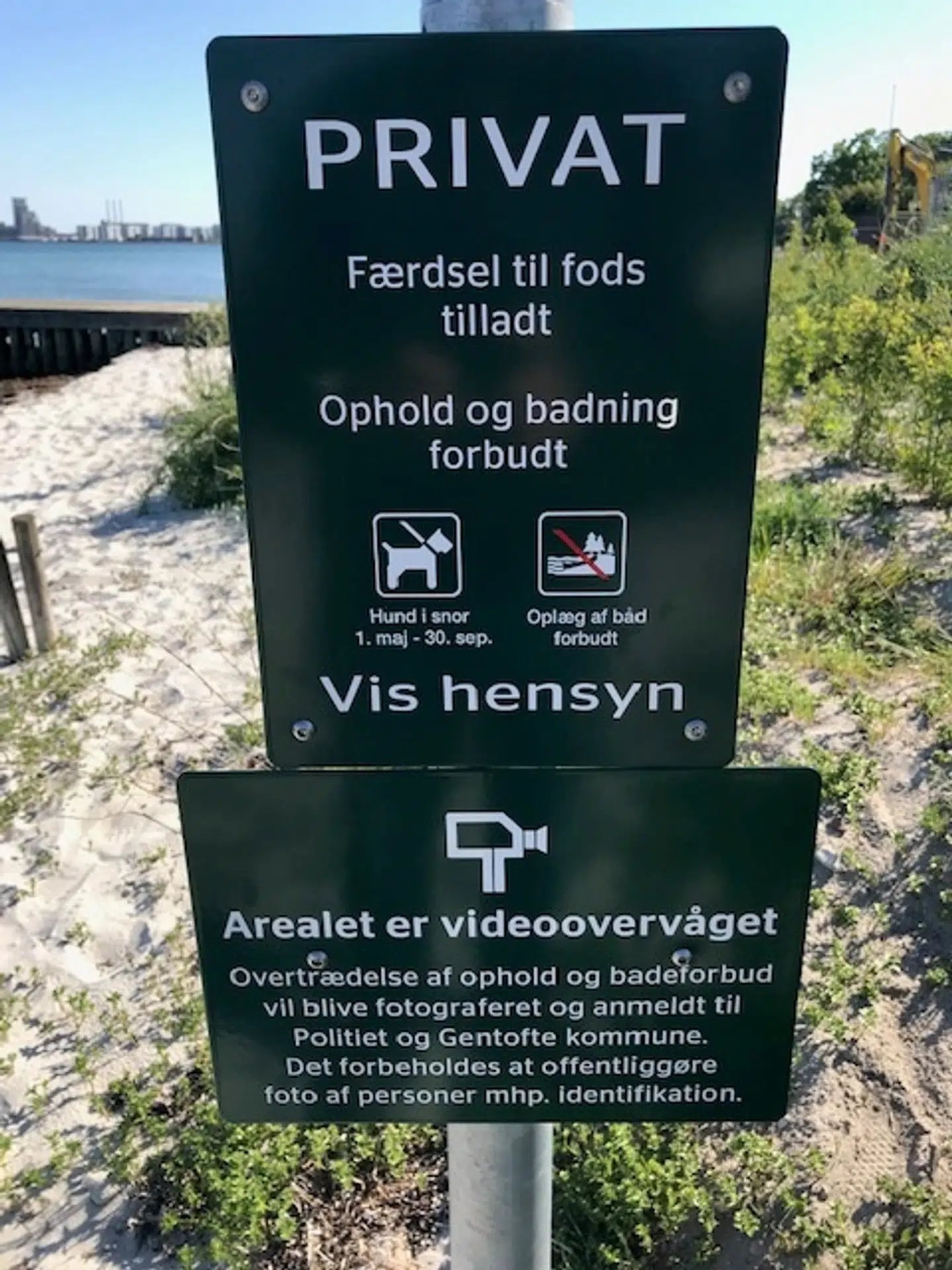 Privat foto: Skiltet opsat ved Sigridsvej i Hellerup.