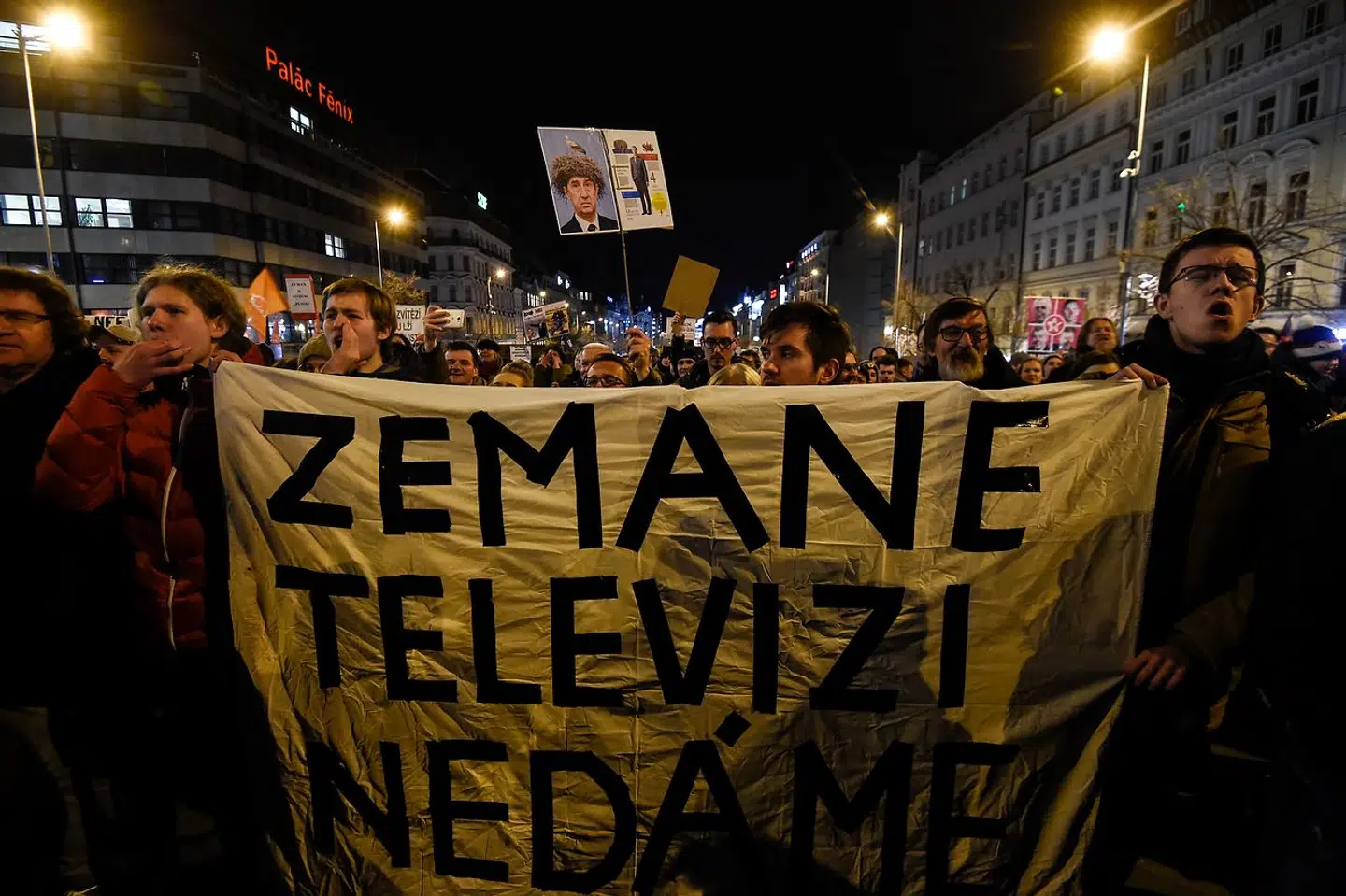 Protester tidligere på året mod blandt andet Milos Zeman. Michal Cizek / AFP