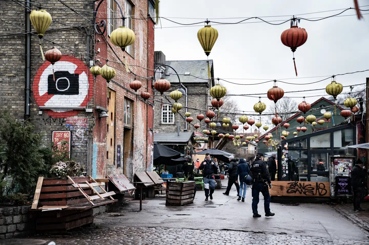 Christianitterne er blevet indkaldt til fællesmøde efter skudepisoden natten til lørdag, hvor en 22-årig mand blev skudt og dræbt, mens en anden blev hårdt såret. Emil Helms/Ritzau Scanpix