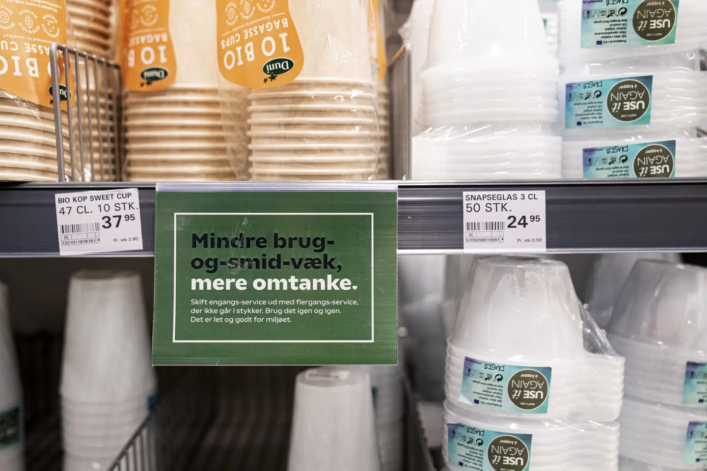 Fra lørdag er det ikke længere tilladt at sælge plastikservice i Danmark og resten af EU. (Arkivfoto) Ida Guldbæk Arentsen/Ritzau Scanpix