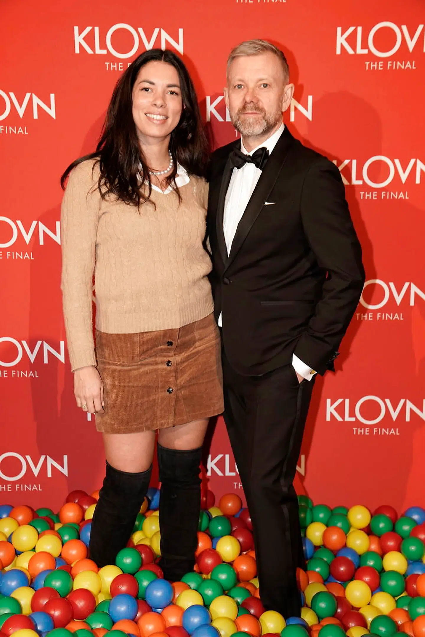 Casper Christensen med sin hustru Isabel Christensen til gallapremien på 'Klovn The Final'.
