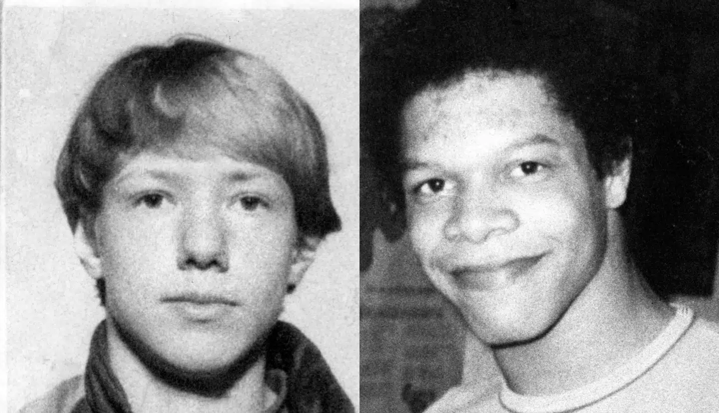 Til venstre Brian John Petersen Han blev 16 år. Enrico Per Nielsen til højre blev 20 år.