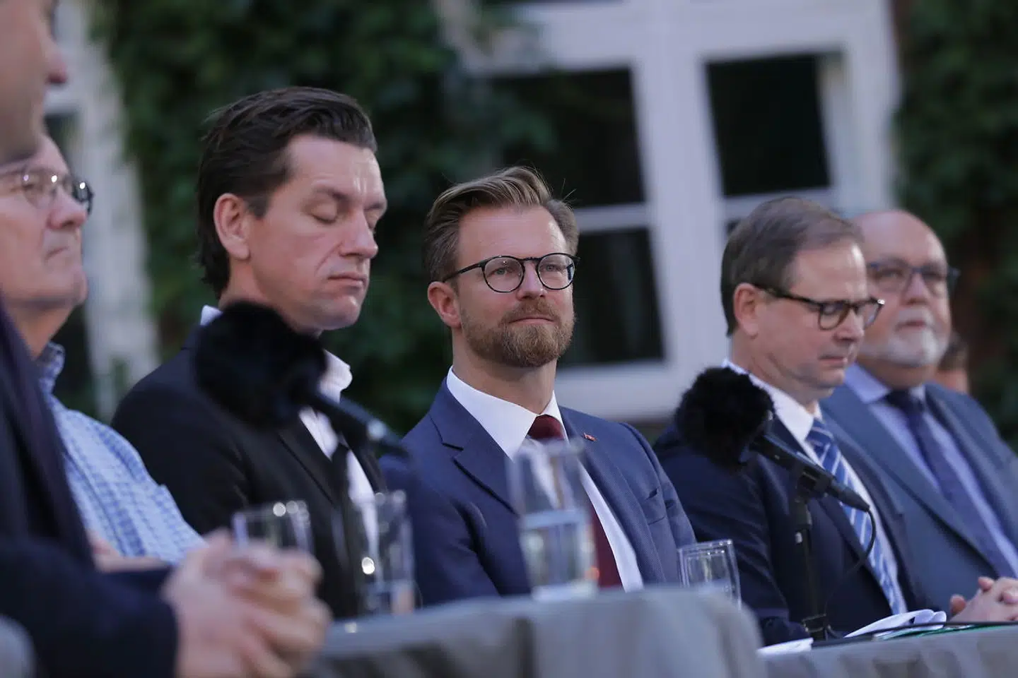 Finansminister Nicolai Wammen holder pressemøde i Finansministeriets gård mandag den 28. juni 2021om aftale om Infrastrukturplan 2035.