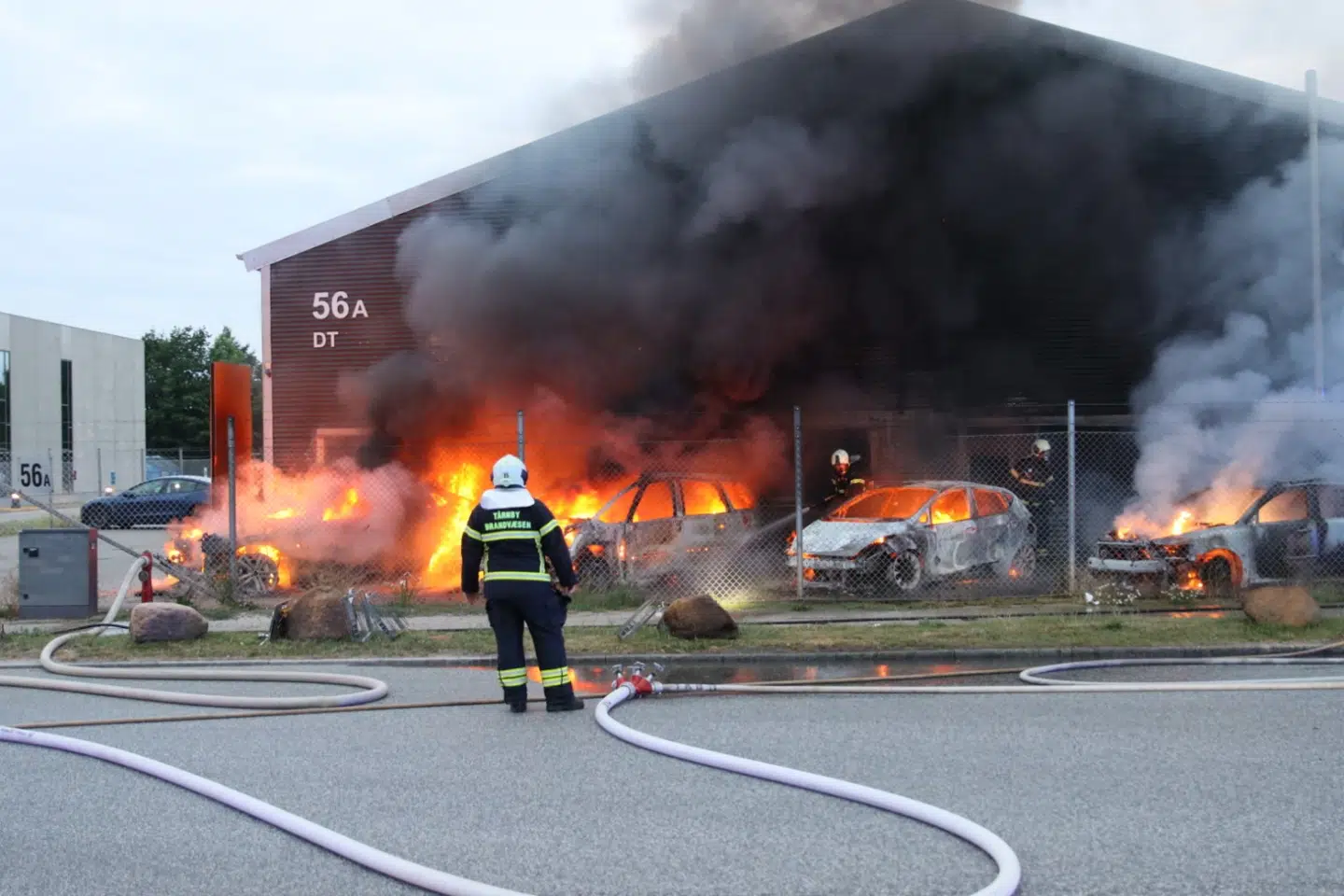 Der blev arbejdet på stedet i et par timer. Foto: presse-fotos.dk