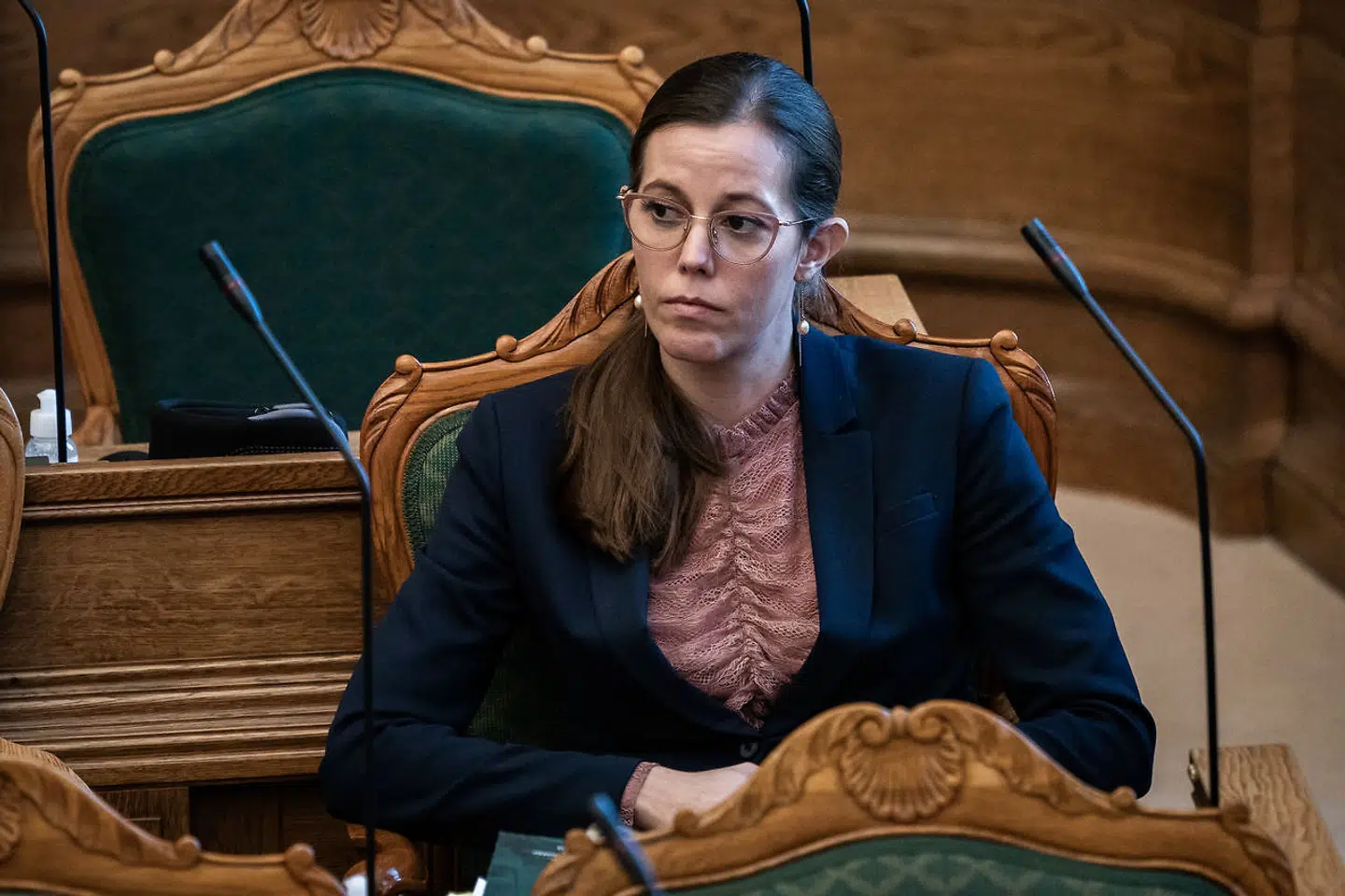 Mai Mercado (C) til møde i Folketingssalen. Det er det første af to møder tirsdag den 2. februar 2021. Det skyldes, at dette møde er afsat til sidste behandling af forslag til folketingsbeslutning om rigsretstiltale mod den tidligere udlændinge- og integrationsminister Inger Støjberg (V).. (Foto: Emil Helms/Ritzau Scanpix)