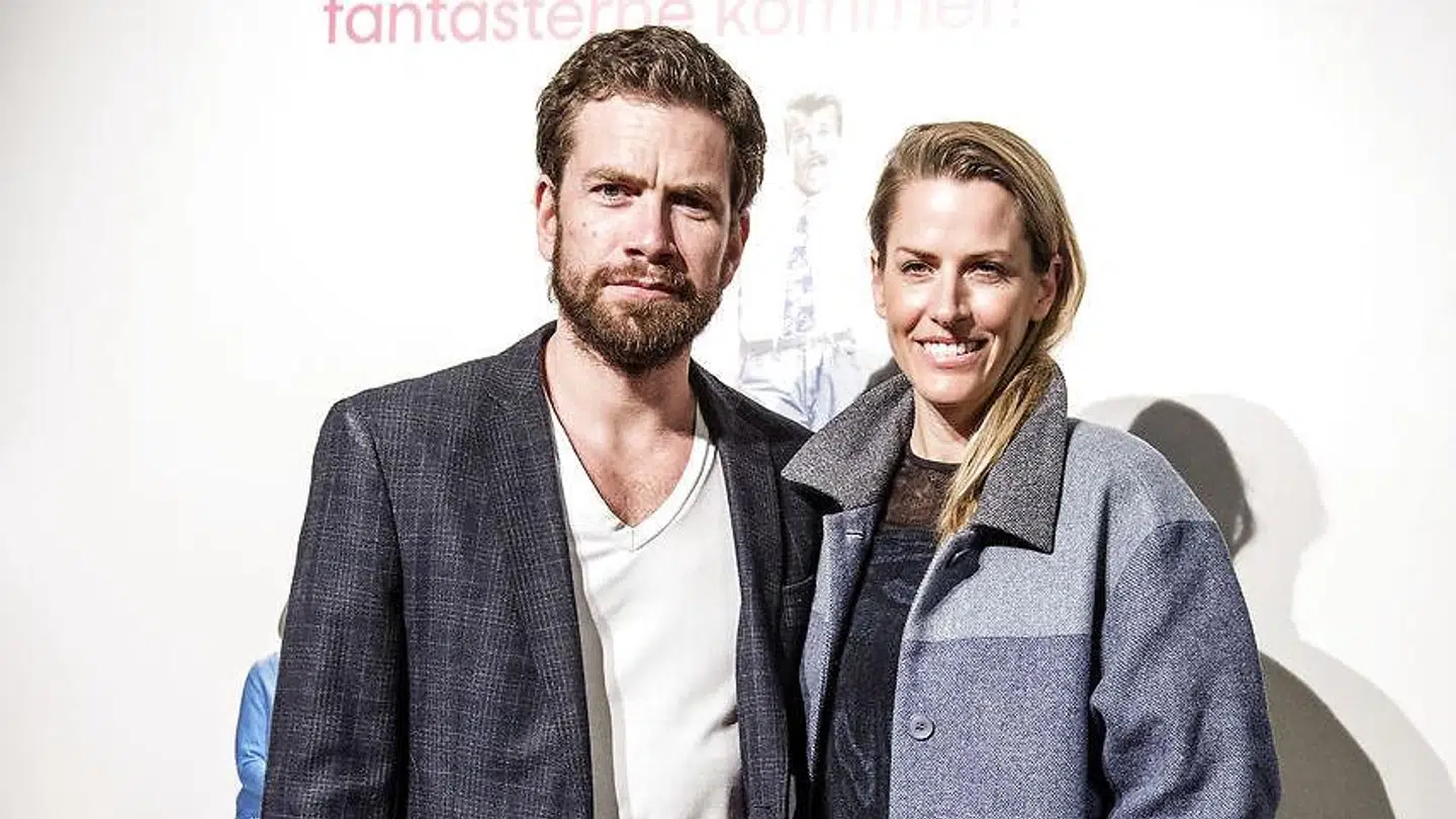 Nikolaj Lie Kaas med hustruen Anne Langkilde.