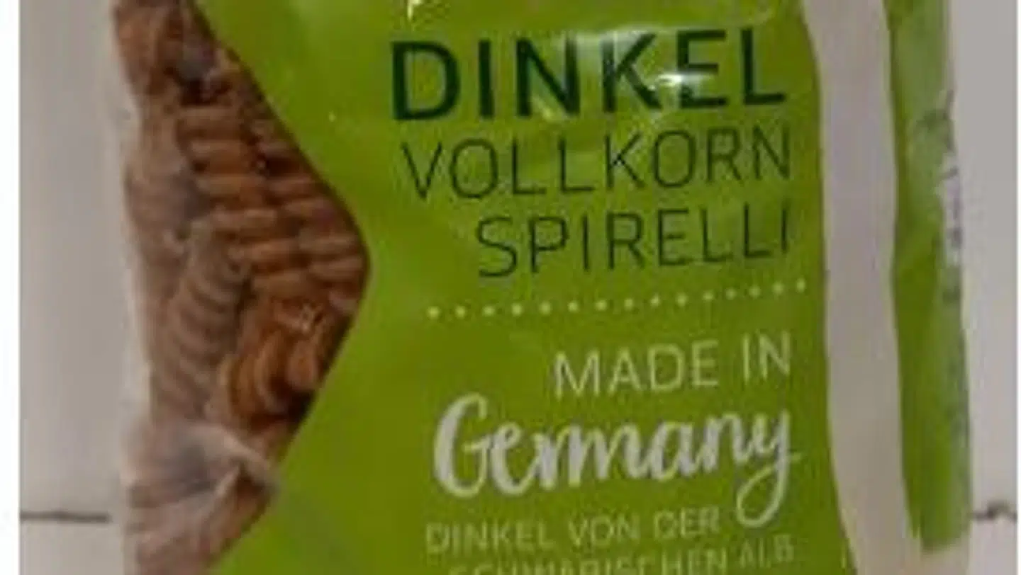 Pastaen der tilbagekaldes. (Foto: Fødevarestyrelsen)