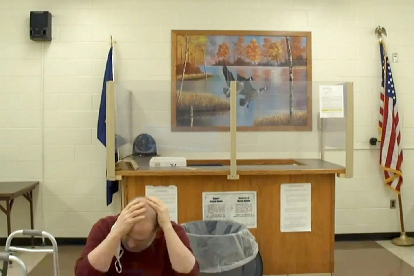 Former movie producer Harvey Weinstein attends a remote court hearing from the Wende Correctional Facility, east of Buffalo, New York, U.S. June 15, 2021 in a still image from video. New York State Unified Court System/Handout via REUTERS. THIS IMAGE HAS BEEN SUPPLIED BY A THIRD PARTY.. (Foto: NY STATE UNIFIED COURT SYSTEM/Ritzau Scanpix)