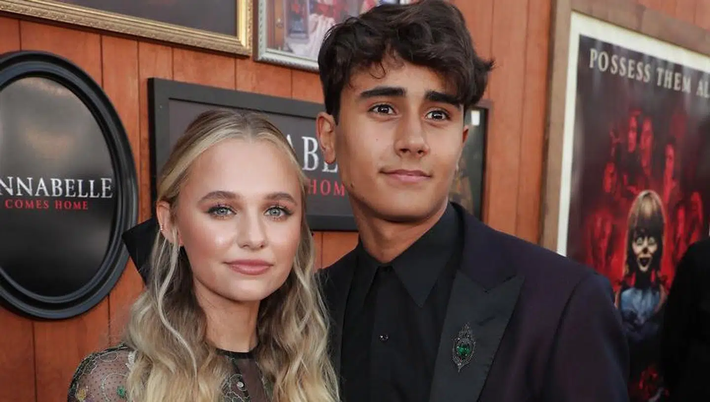 Michael Cimino med sin skuespiller-kollega, Madison Iseman.