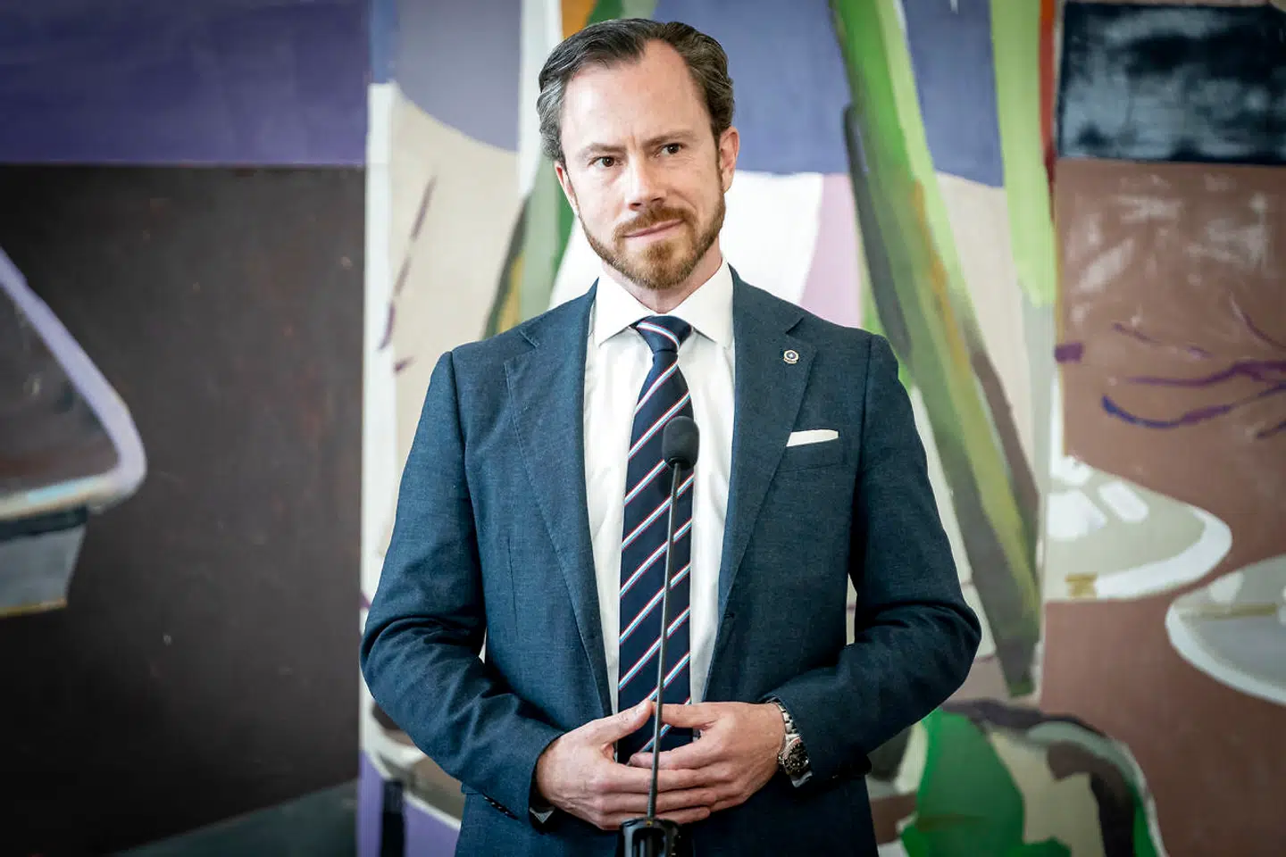 Jakob Ellemann-Jensen (V) møder pressen efter spørgetime i folketingssalen på Christiansborg i København, tirsdag den 11. maj 2021.. (Foto: Mads Claus Rasmussen/Ritzau Scanpix)