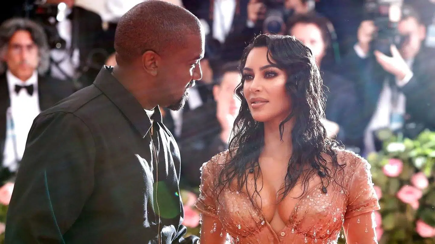 Kim Kardashian med sin kommende eksmand, Kanye West.