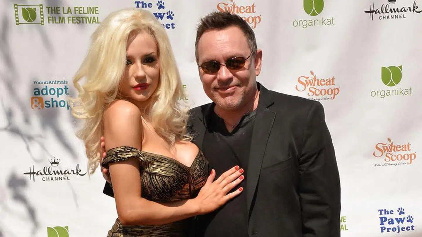 Det daværende skuespillerpar Courtney Stodden og Doug Hutchison i 2014.