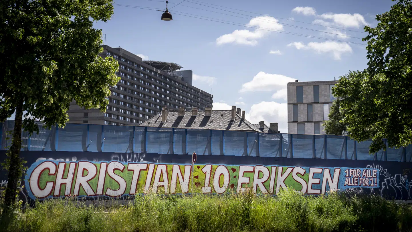 Grafitti ved Rigshospitalet i København.