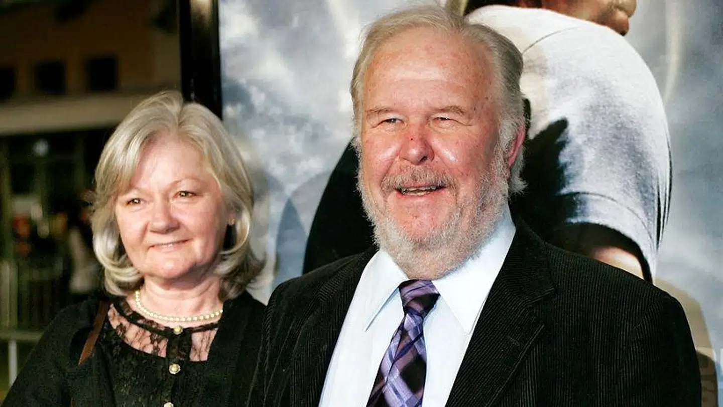 Skuespilleren Ned Beatty med hans kone, Sandra Johnson.